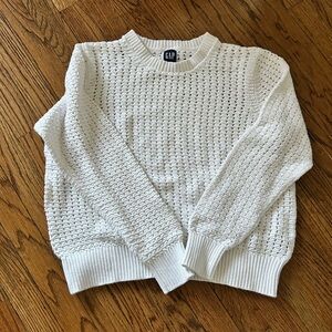 GAP Women's White Knit Sweater LTall